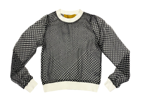 Hanley Mellon Women's Sheer Polka Dot Sweatshirt