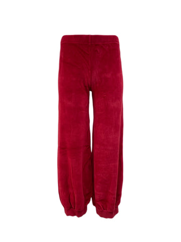 SUZIE KONDI Women's Red Velour Harem Pants #100 NWT