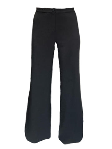 Marina Rinaldi Women's Black Rilievo Straight Leg Pants NWT