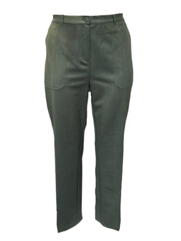 Marina Rinaldi Women's Kaki Racconto Straight Pants NWT