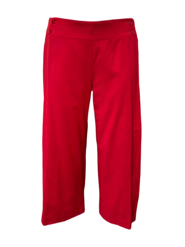 Marina Rinaldi Women's Red Radice Virgin Wool Pants NWT