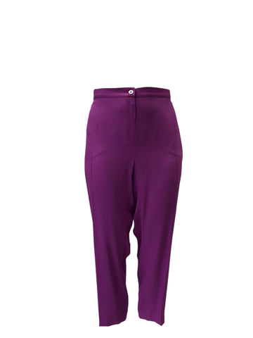 Marina Rinaldi Women's Purple Rame Straight Leg Pants NWT