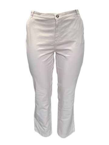 Marina Rinaldi Women's Ivory Rametto Straight Leg Pants NWT