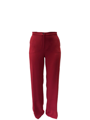 Marina Rinaldi Women's Red Ramon Straight Leg Pants NWT