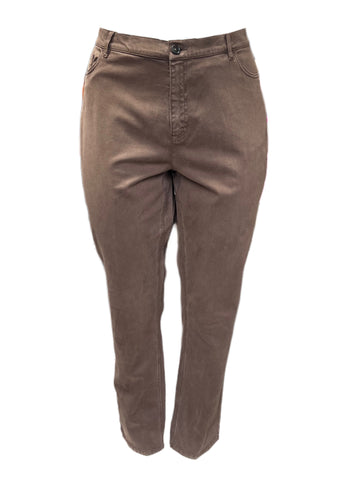 Marina Rinaldi Women's Brown Ranch Straight Leg Pants NWT