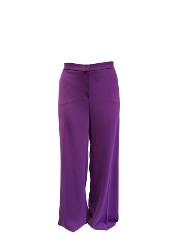 Marina Rinaldi Women's Purple Raro Straight Leg Pants NWT