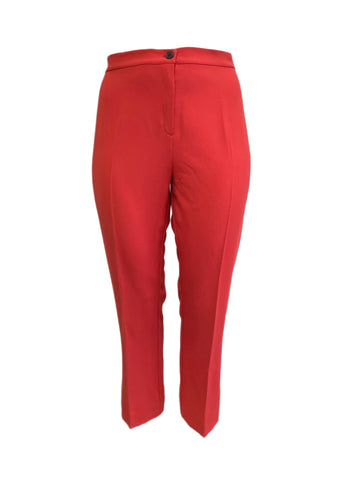 Marina Rinaldi Women's Red Ravel High Rise Slim Pants NWT