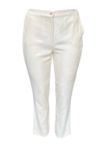 Marina Rinaldi Women's Ivory Recinto Viscose Pants NWT