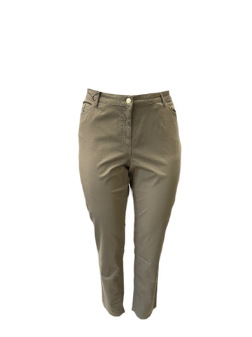 Marina Rinaldi Women's Beige Recoaro Straight Leg Pants NWT