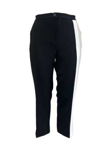 Marina Rinaldi Women's Nero Regalo Mid Rise Straight Pants NWT