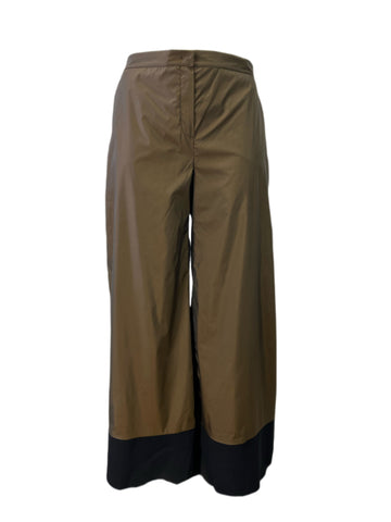 Marina Rinaldi Women's Brown Reporter High Rise Wide Leg Pants