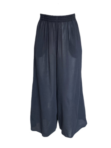 Max Mara Women's Navy Rey Virgin Wool Wide Leg Pants Size 4 NWT