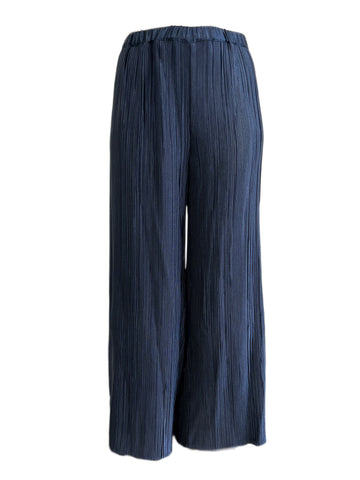 Marina Rinaldi Women's Navy Rima Pleated Wide Leg Pants Size XL NWT