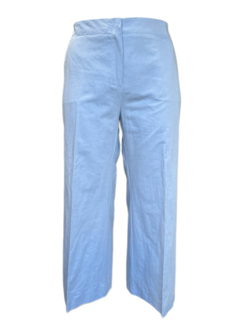 Marina Rinaldi Women's Light Blue Rio Mid Rise Wide Leg Pants NWT