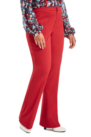 MARINA RINALDI Women's Red Rosa Classic Dress Pants 24W / 33 $385 NWT