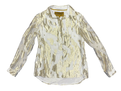 Hanley Mellon Women's Metallic Splatter Blouse