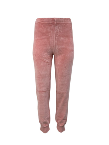 SUZIE KONDI Women's Salmon Velour Slim Track Pants #3009 NWT