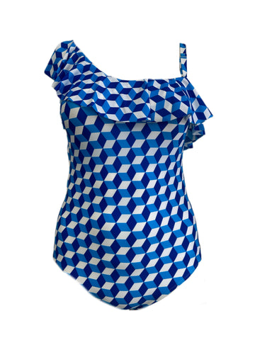 Marina Rinaldi Women's Blue Sagomare Swimsuit NWT