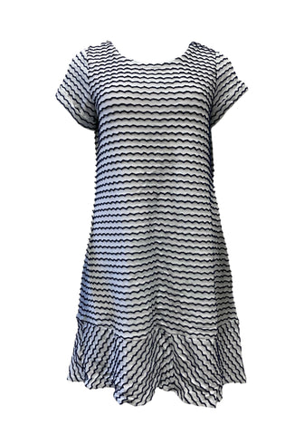 Leota Women's White Sea Voyager Streight Mini Cotton Dress #2100 Large NWT