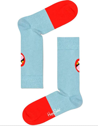 HAPPY SOCKS Men's Blue We Need To talk Cotton Socks Size 8-12 NWT