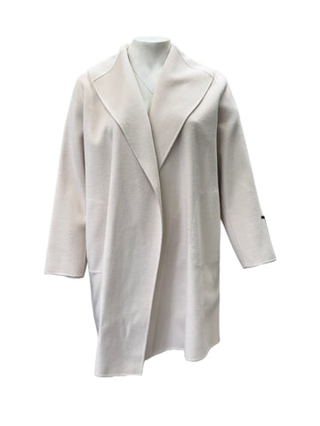 Marina Rinaldi Women's White Tardi Open Front Coat NWT