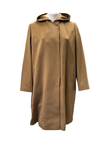 Marina Rinaldi Women's Brown Tarsia Button Closure Coat NWT