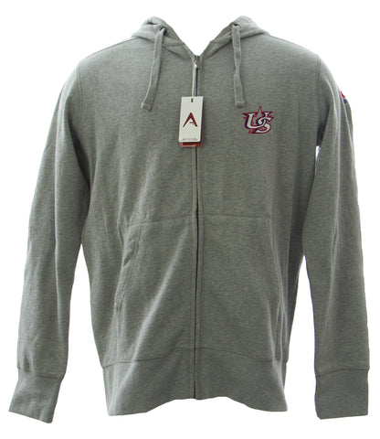 ANTIGUA Men's Grey Heather Signature Full Zip Sweatshirt 100304 $53 NEW