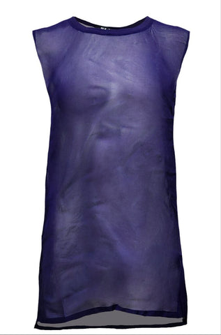 BLK DNM Women's Violet Round Neck Sleeveless Natural Silk Shirt Small NWT