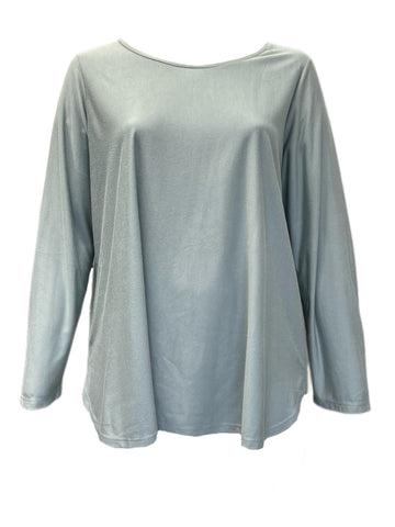 Marina Rinaldi Women's Pastel Green Vajolet Long Sleeve T Shirt NWT