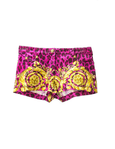 Versace Beach Collection Women's Donna Mare Shorts IT 44 Fuchsia