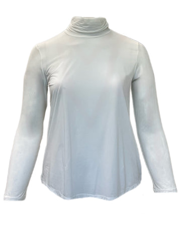 Marina Rinaldi Women's Bianco Valter Turtleneck Long Sleeve T Shirt NWT