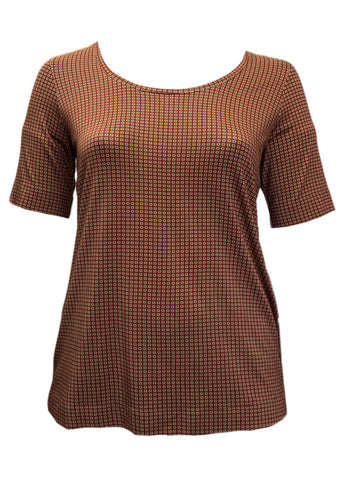 Marina Rinaldi Women's Brown Valzer Pullover T-Shirt NWT