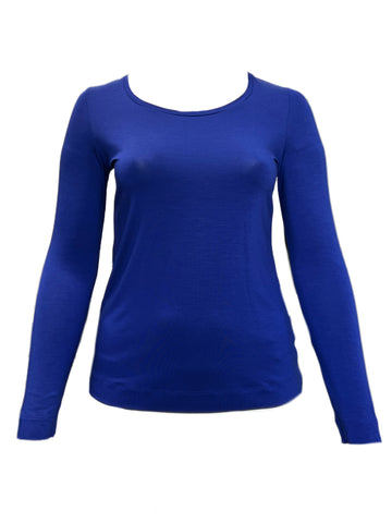 Marina Rinaldi Women's Blue Vento Long Sleeve T Shirt NWT