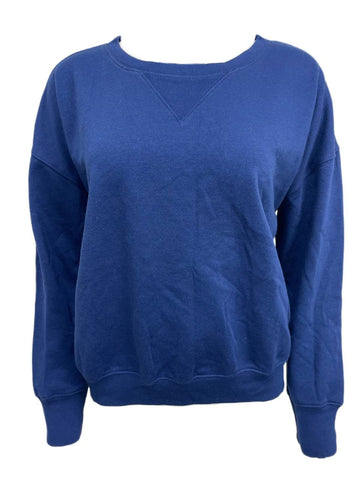 BLK DNM Women's Blue Long Sleeve Sweatshirt 6 NWT