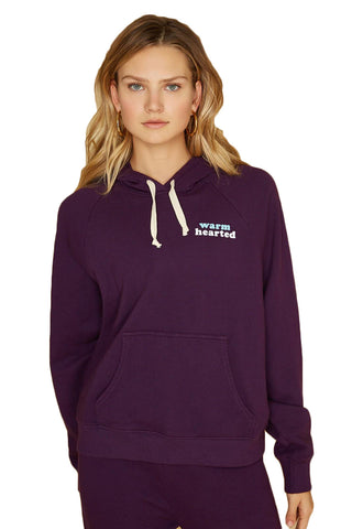 WARM X BANDIER Women's Warm Hearted Hoodie, Purple, Medium