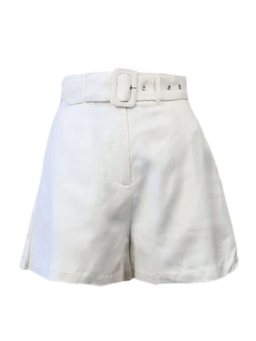 MADISON THE LABEL Women's White Linen Wide-Leg Shorts #MS0207 X-Small NWT