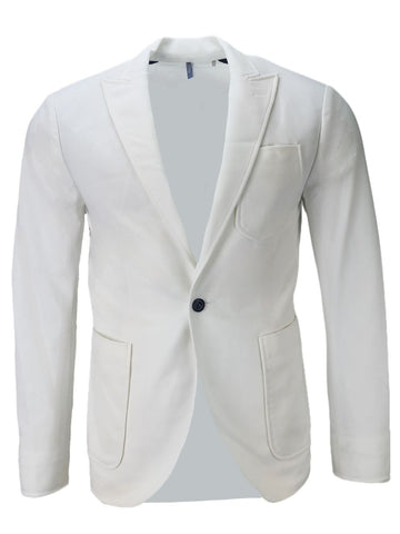 EFM Men's White Paraluxe Stretch Blazer #D2EM1162122 NWT