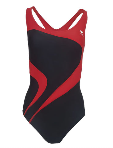 TYR Women's Black Colorblock Alliance A-Back One Piece Swimsuit #MALIT1A NWT