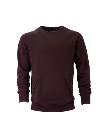 PROJECT A by Zanerobe Men's Burgundy Acid Witcombe Crew Sweatshirt $99 NWT