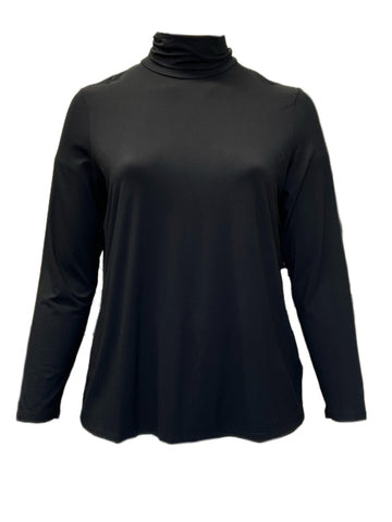 Marina Rinaldi Women's Black Zaino Turtleneck Top NWT