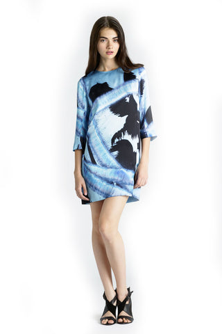 SURFACE TO AIR Women's Sunrise Print 3/4 Sleeve Dress $260 NEW