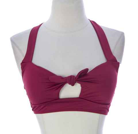 ZINKE Women's Rio Red Cut-out Halter Ava Bikini Top $77 NEW