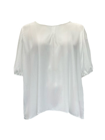 Marina Rinaldi Women's White Brema Sheer Blouse Size 22W/31 NWT