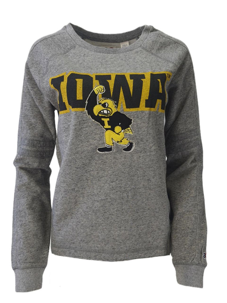 AMERICAN COLLEGIATE Women's Grey Iowa Fleece Sweatshirt #W013IO1A NWT