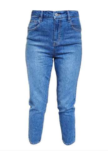 HoodLamb Women's Indigo Denim 90 Mom Hemp Jeans 420 NWT