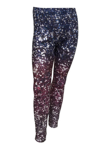 TEREZ Girl's Blue Glittery Ombre Leggings #4017844 NWT