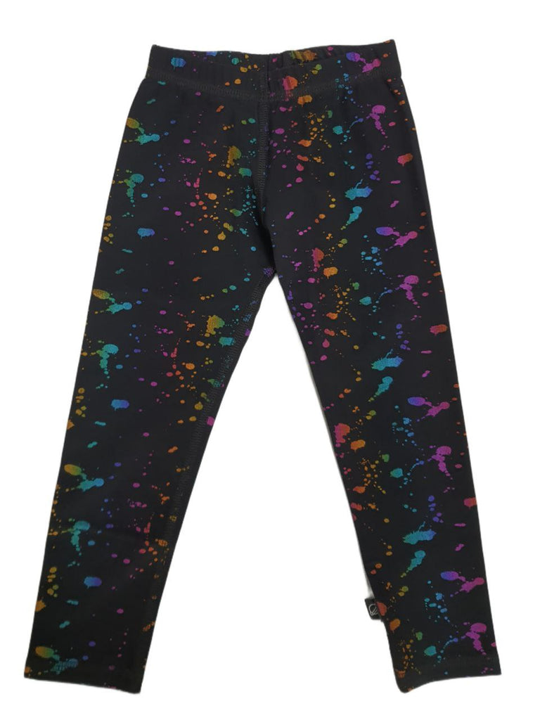 TEREZ Girl's Black Foil Printed Leggings #33177767 NWT