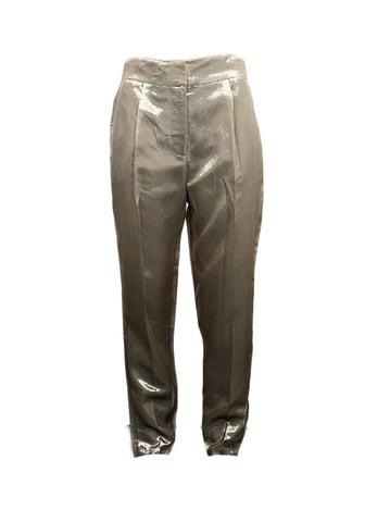 OLCAY GULSEN Women's Gradient Metallic Slim Fit Pants 1035 Sz S $325 NEW