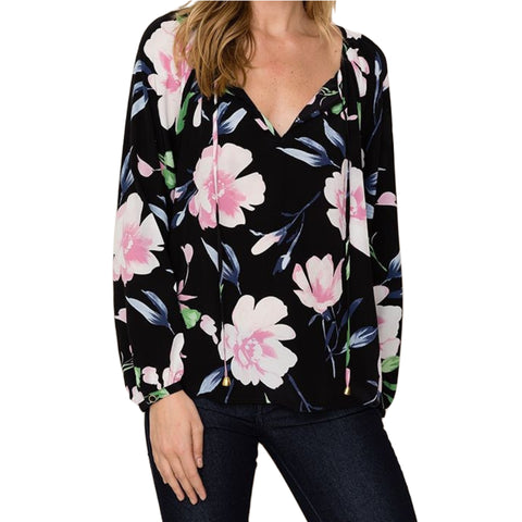 YUMI KIIM Women's Candle Light Romance Raven Top #TP4358 XS NWT