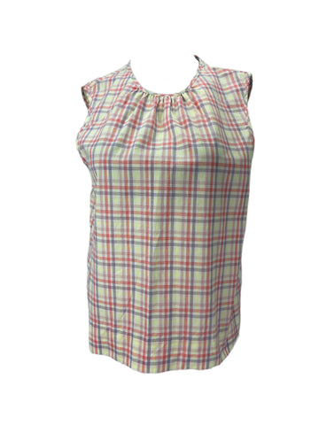 STEVEN ALAN Women's Multicolor Ryder Sleeveless Plaid Tank Top Sz L NWT